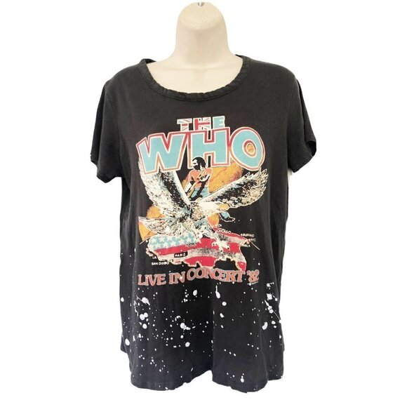 Chaser Gray Graphic Tee THE WHO Live in Concert 82 - Picture 2 of 8